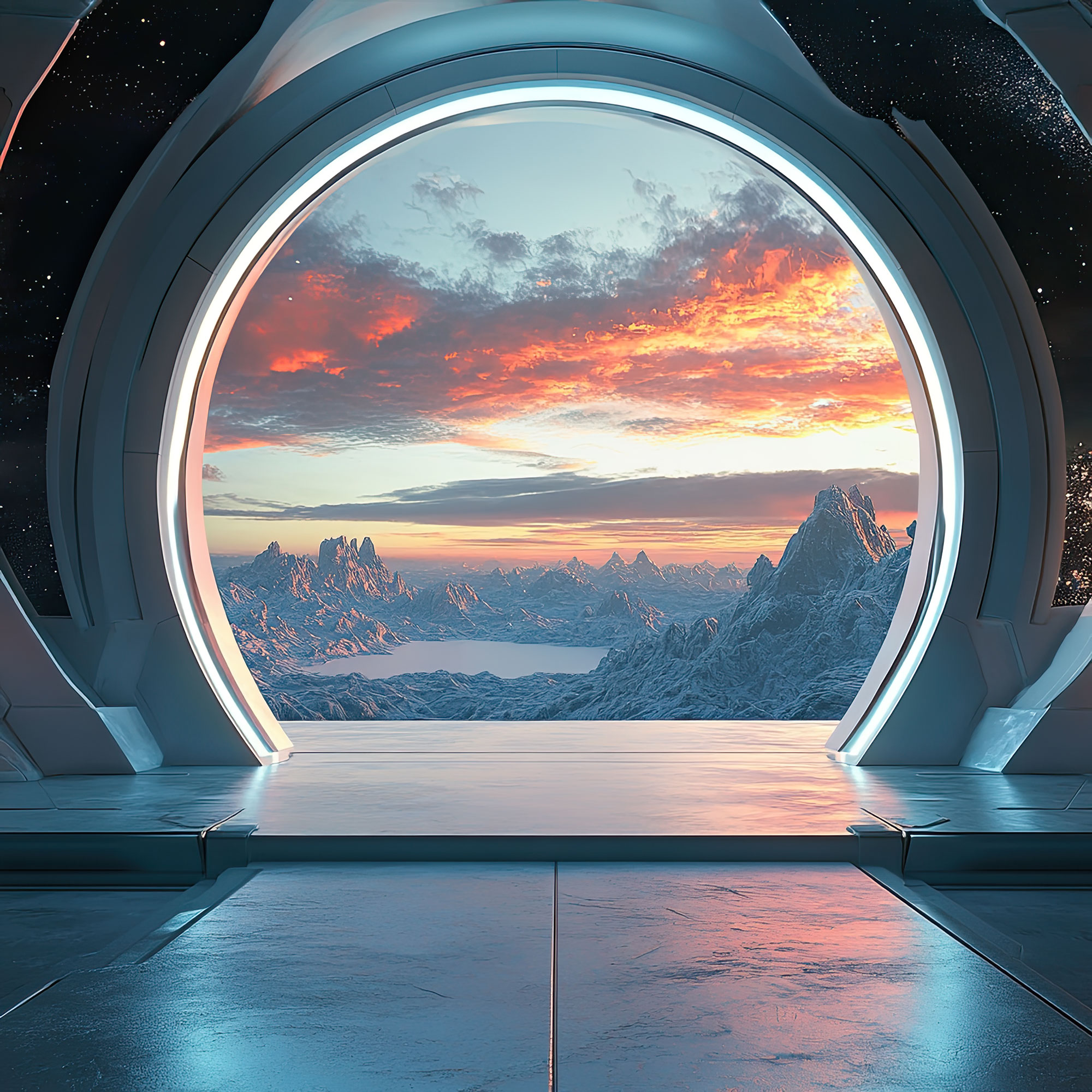 Preview for Futuristic-landscape-portal-sci-fi-backdrop-background-9458e