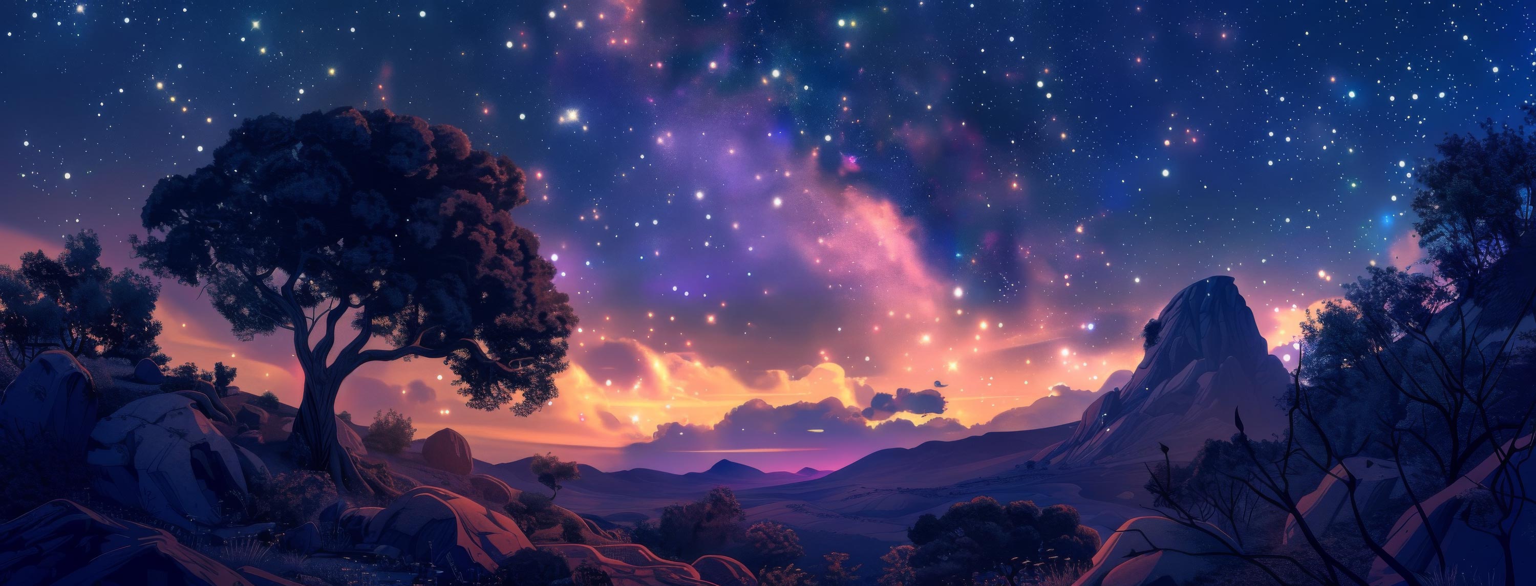 Preview for Starry-night-landscape-astrophotography-cover-background-03618