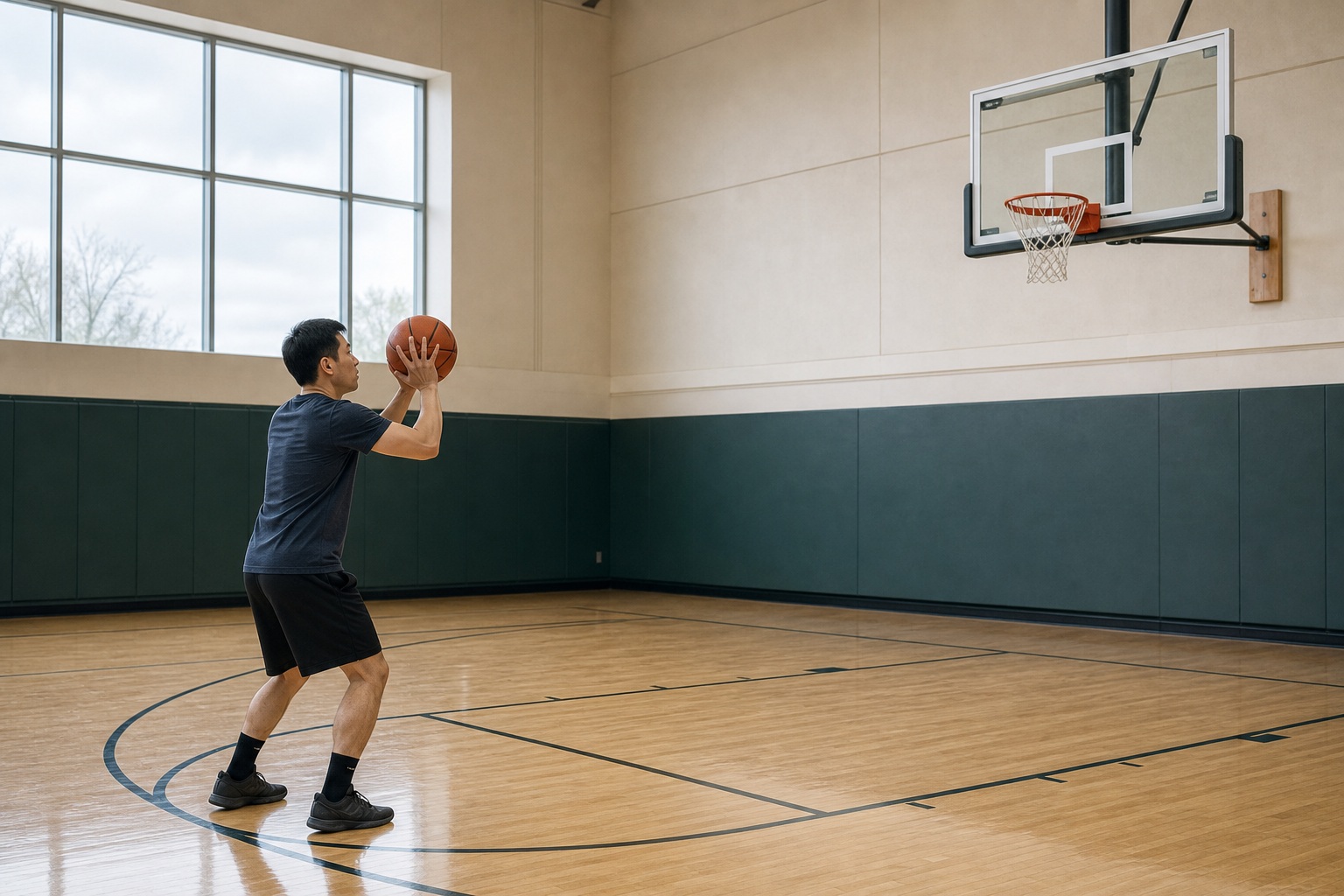 Preview for Quiet Gym Jump Shot Basketball Background