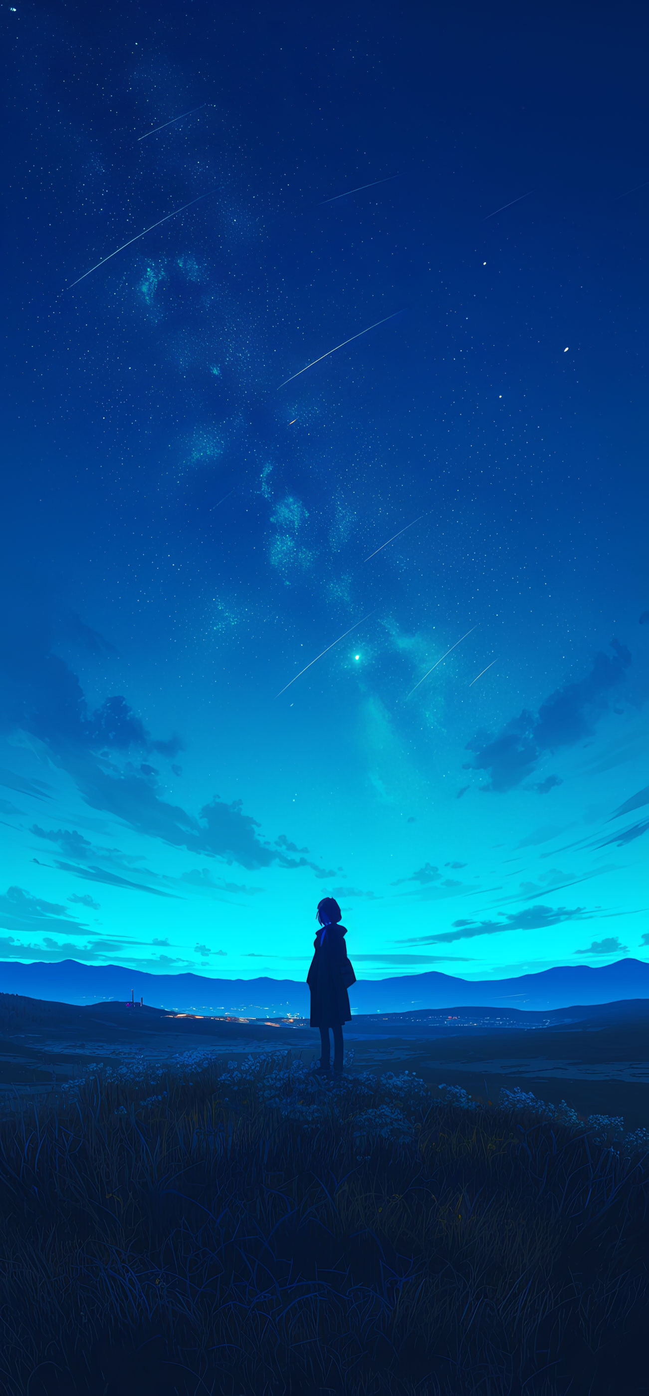 Preview for Starry-night-digital-art-astrophotography-phone-background-328b7