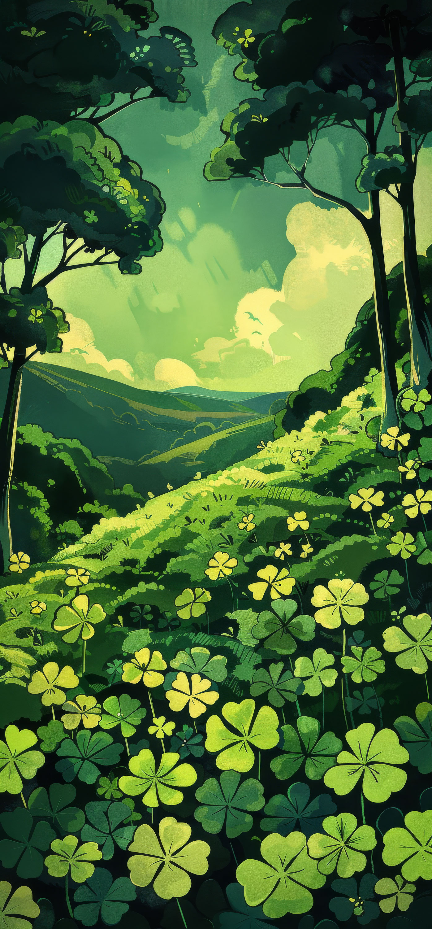 Preview for Serene-clover-field-landscape-st-patricks-background-caf13