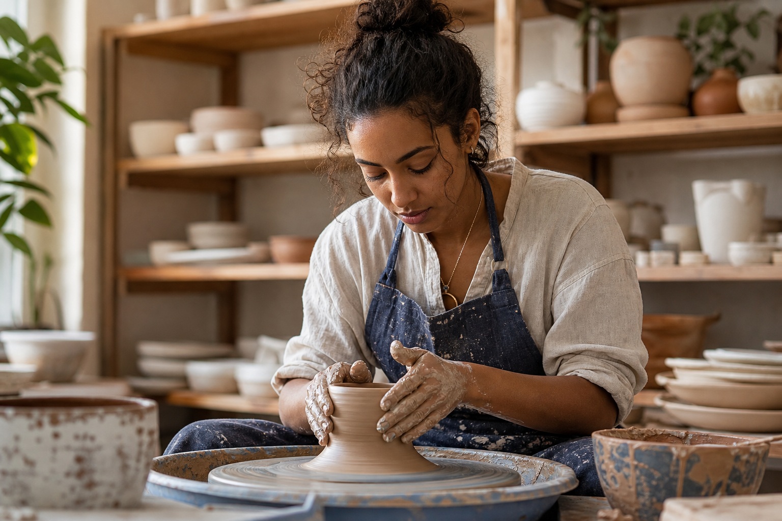 Preview for Pottery Studio Hands On Hobby Background