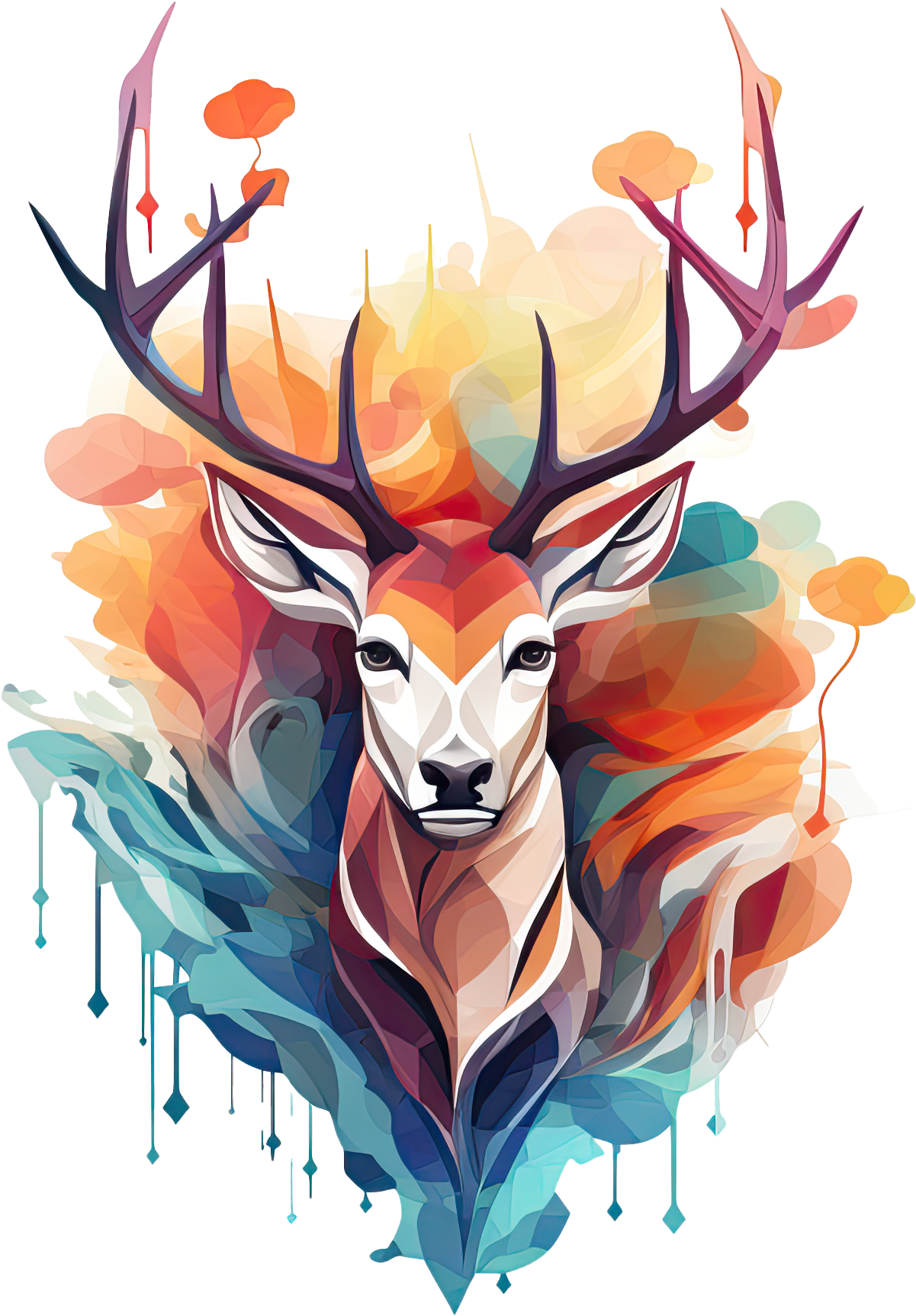 Preview for Abstract-deer-artwork-logo-animal-sticker-b84c5