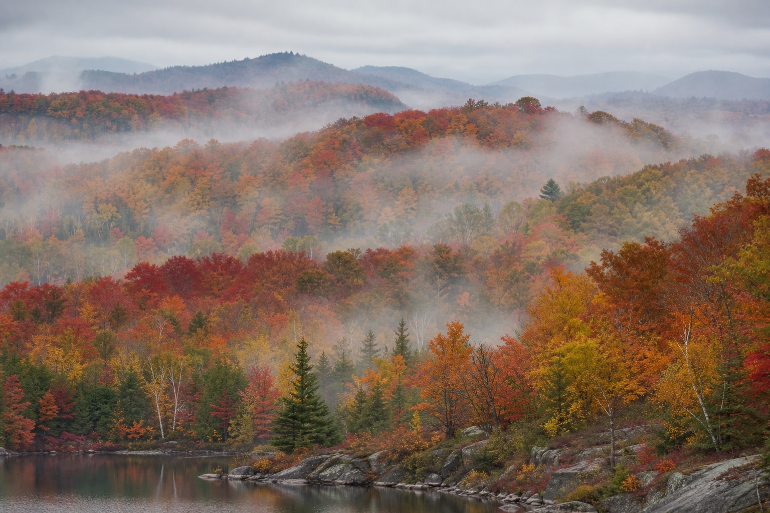 Preview for Misty Maple Hills Fall Background