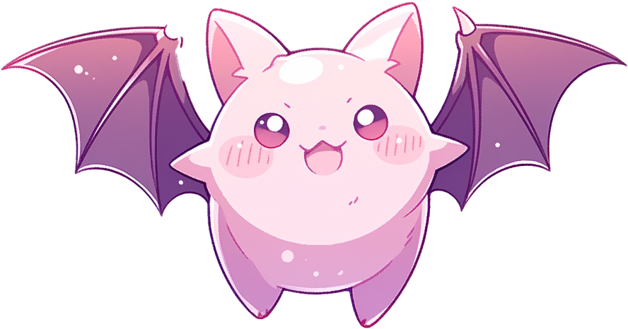 Preview for Cute-pink-cartoon-bat-bats-sticker-30e95