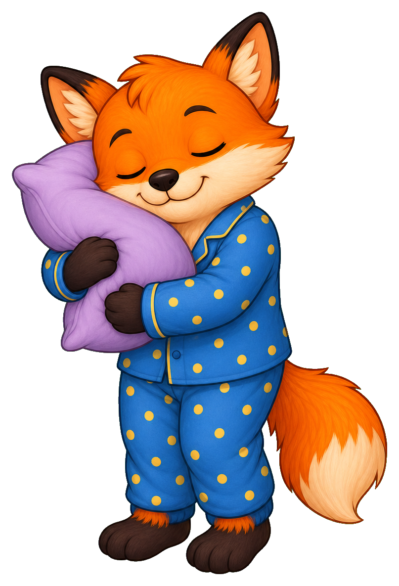 Preview for Sleepy Fox Sticker Graphic