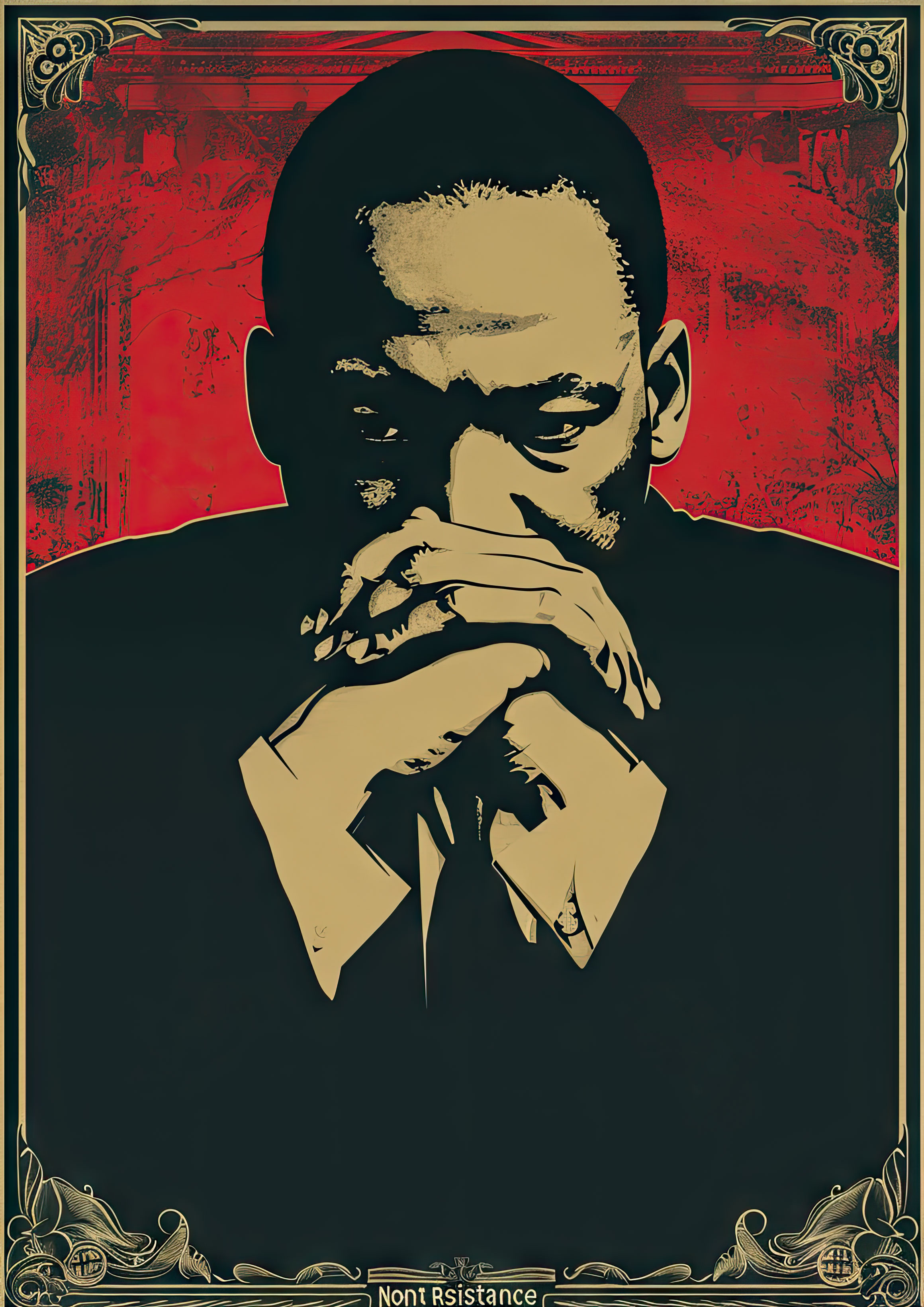 Preview for Malcolm-x-portrait-art-mlk-background-bcd88