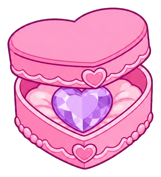 Preview for Pink Heart Jewelry Box Sticker