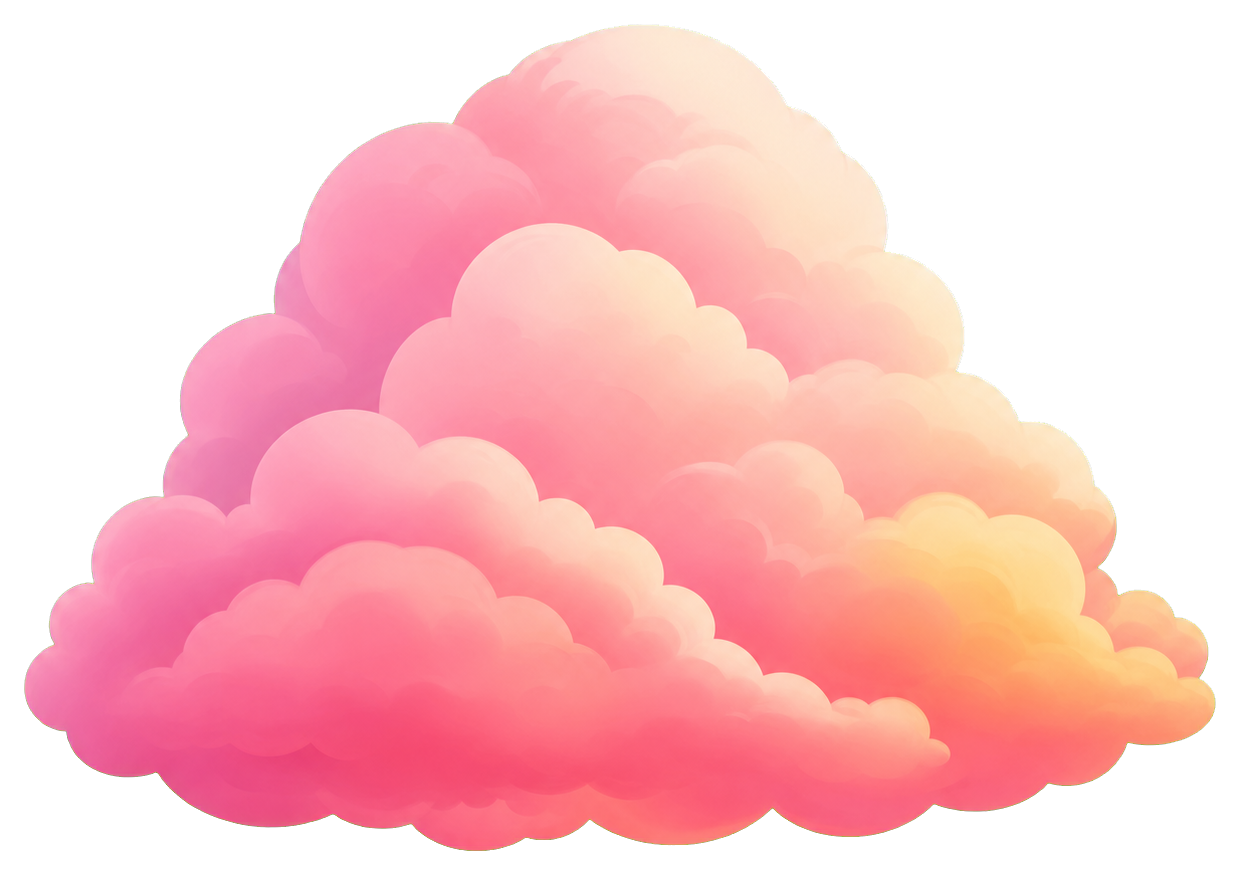 Preview for Pink Sunset Cloud Sticker