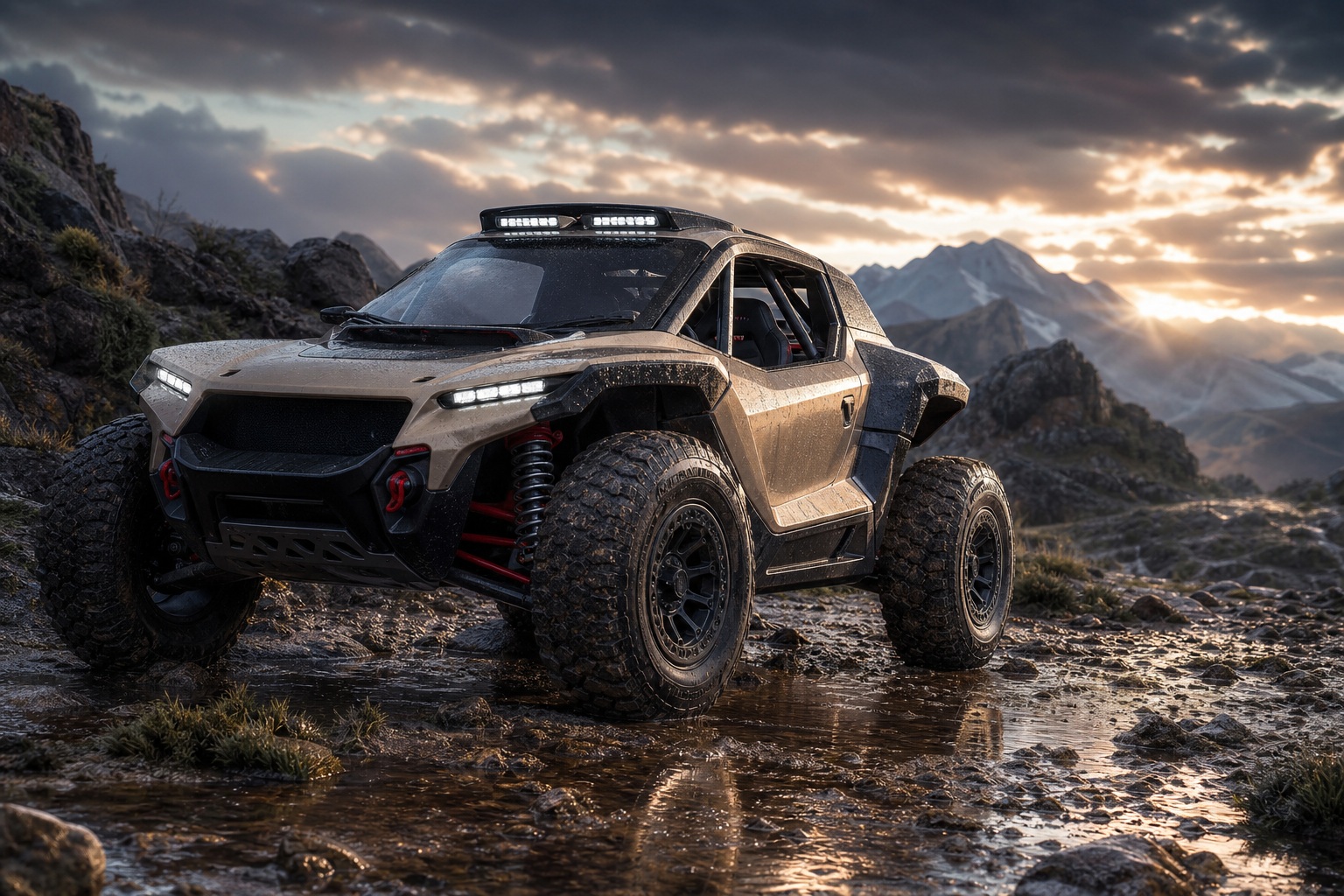 Preview for Off Road Truck Rain Glow Background