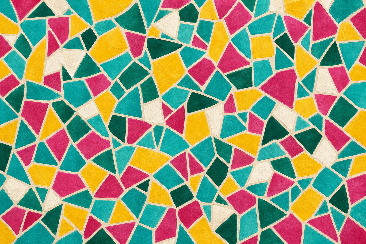 Bright teal, citrus, pink, and yellow geometric shapes on a white abstract background