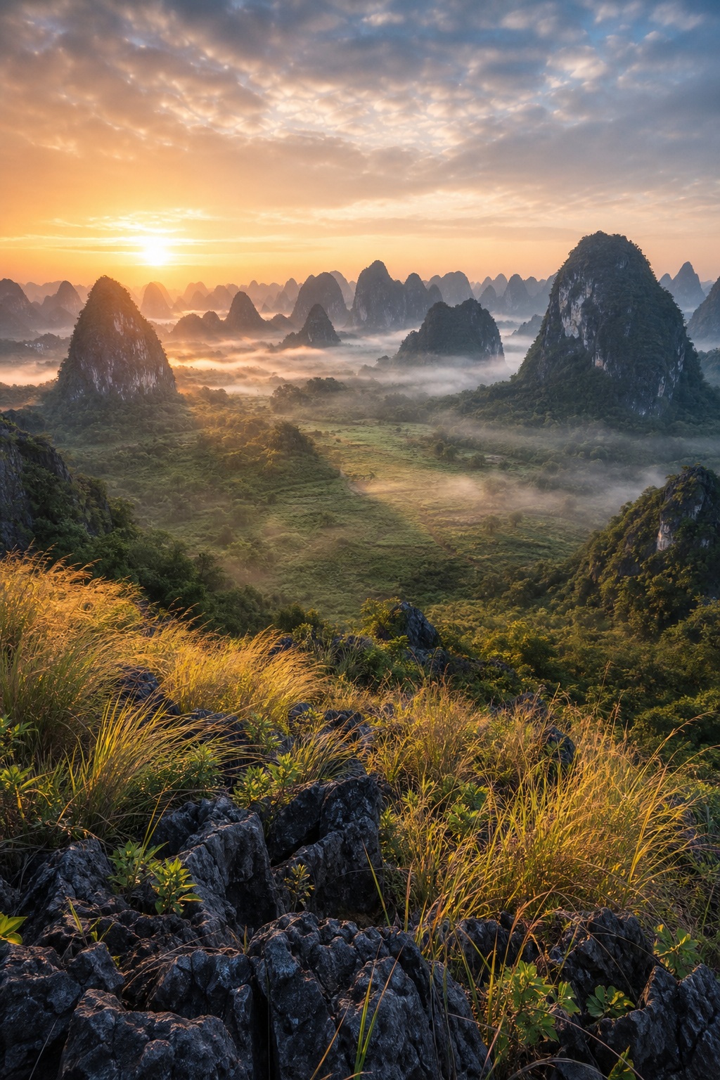 Preview for Chinese Mountain Landscape Stock Background