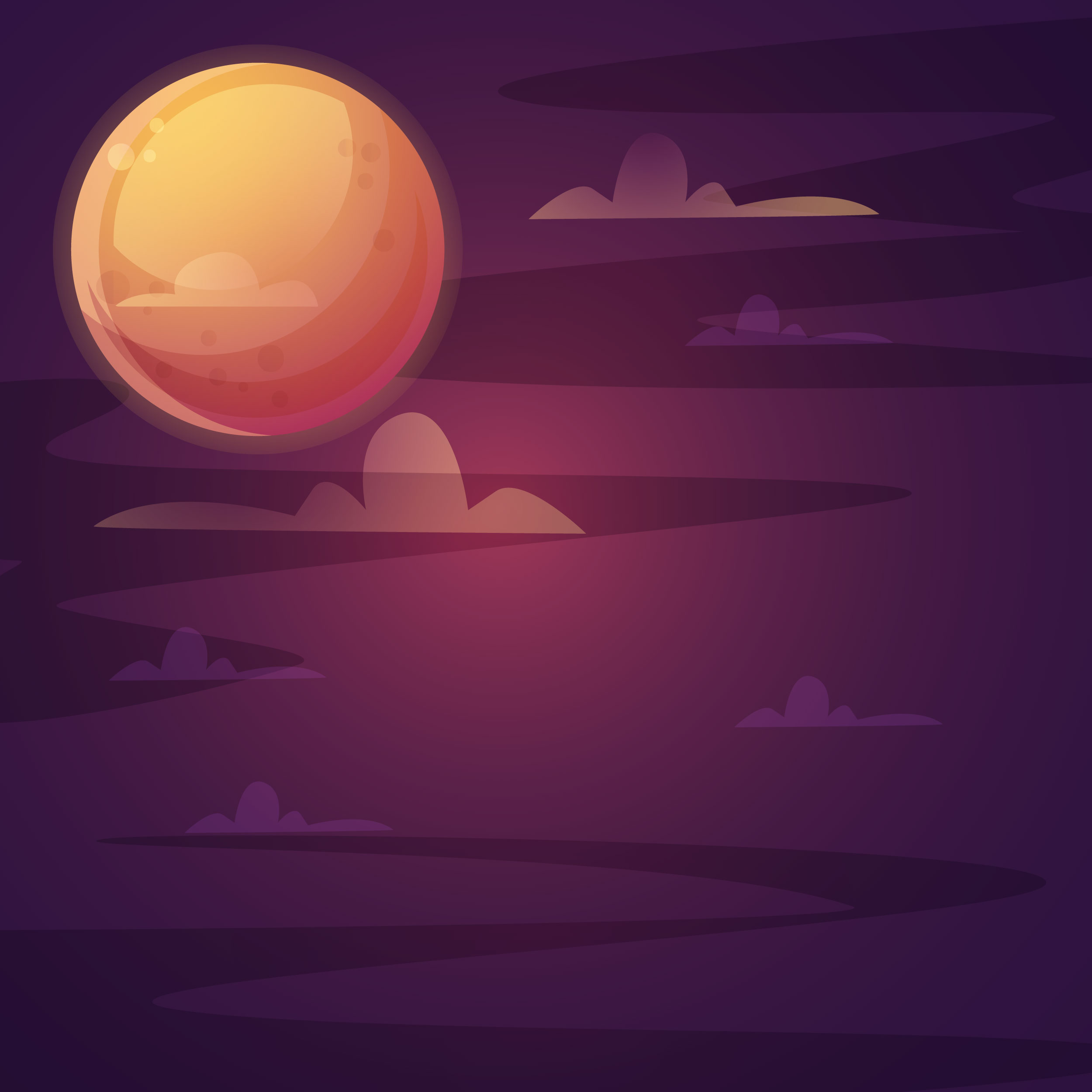 Preview for Sunset-landscape-illustration-halloween-background-82806
