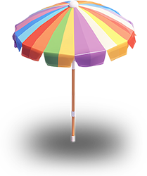 Preview for Rainbow-beach-umbrella-islandobjects-sticker-8aea1