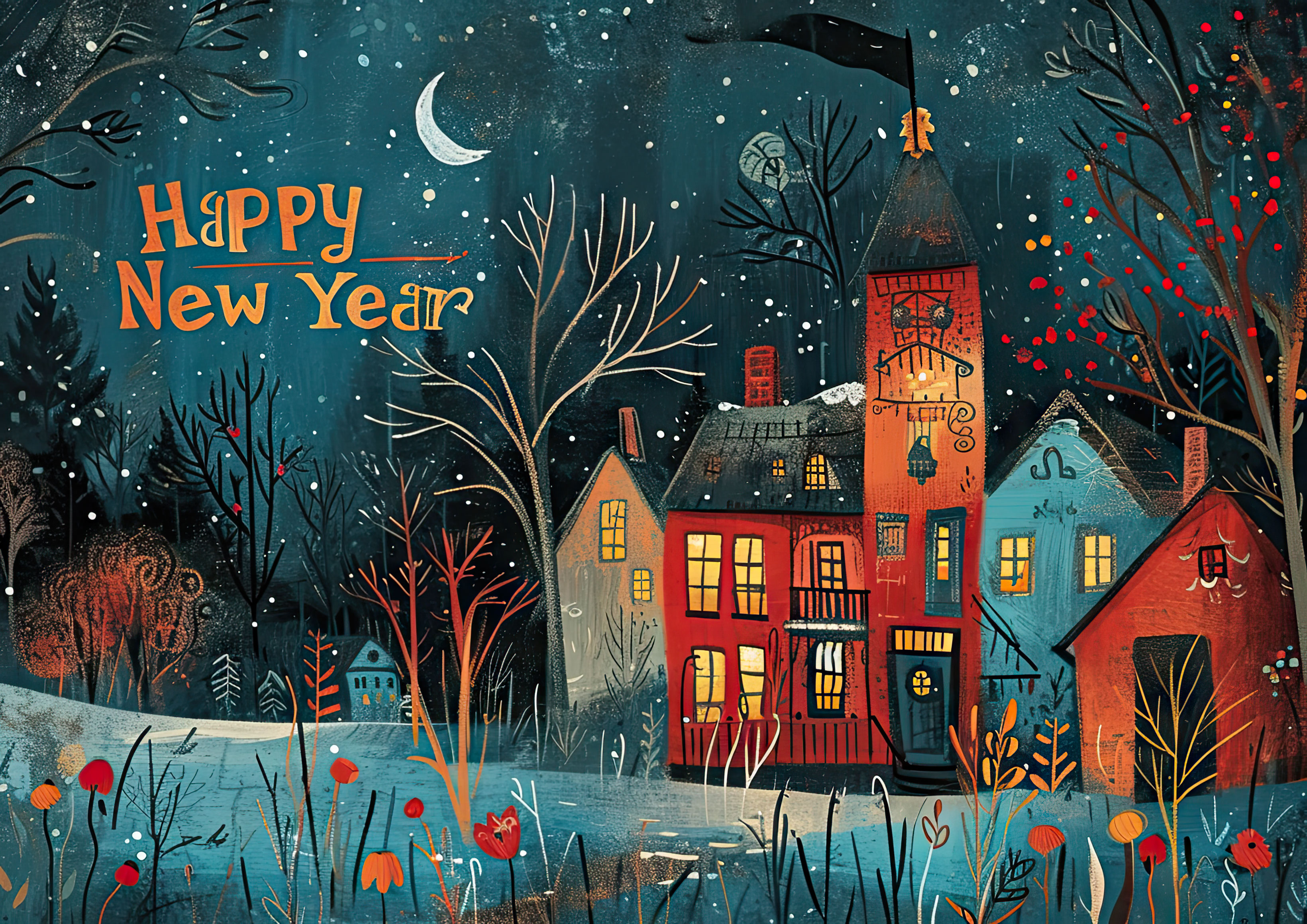 Preview for Whimsical-winter-night-scene-new-year-background-007ad
