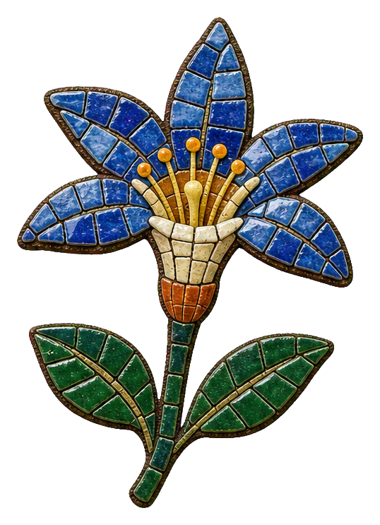 Preview for Cobalt Jasmine Ceramic Sticker