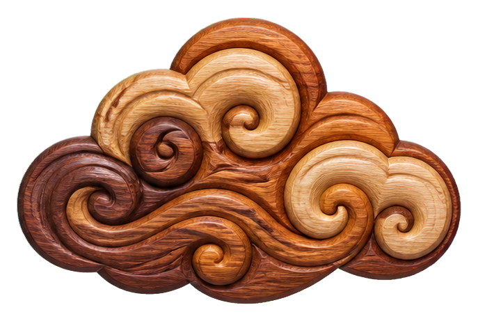 Preview for Carved Wood Cloud Sticker