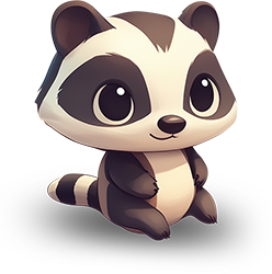 Preview for Cute-raccoon-cartoon-character-animal-sticker-ec4d3
