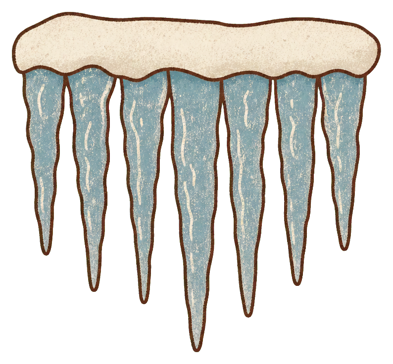Preview for Dusty Blue Winter Icicle Cluster Sticker