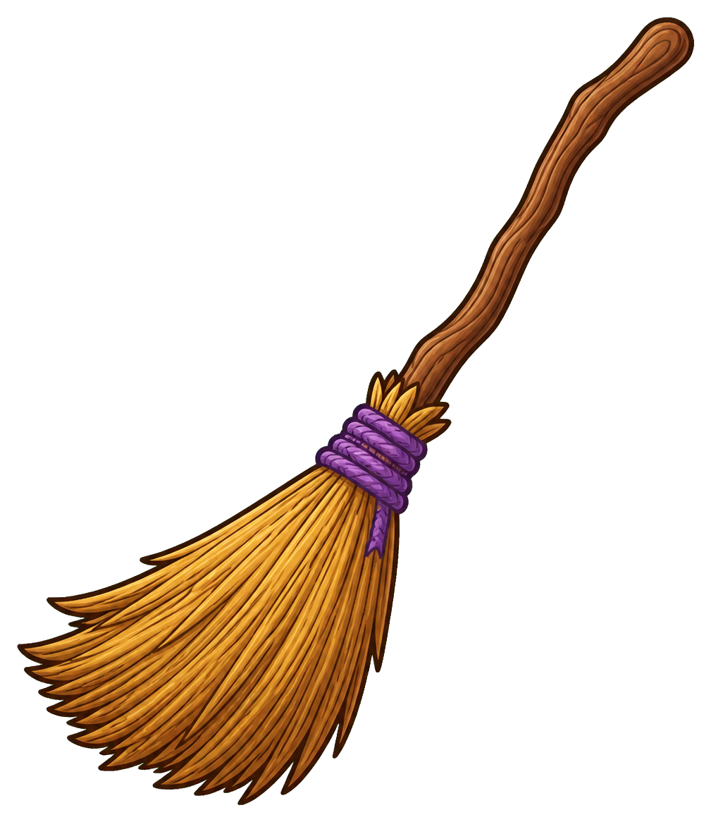 Preview for Halloween Broom Sticker For Spooky Designs