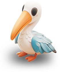 Preview for Cartoon-pelican-illustration-animal-sticker-a7f47
