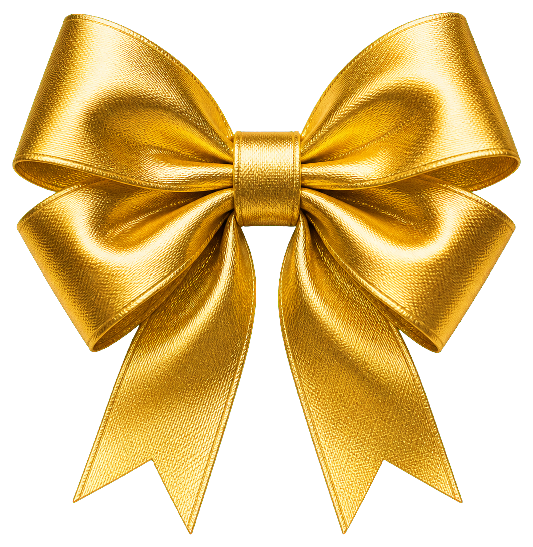 Preview for Metallic Gold Bow Sticker