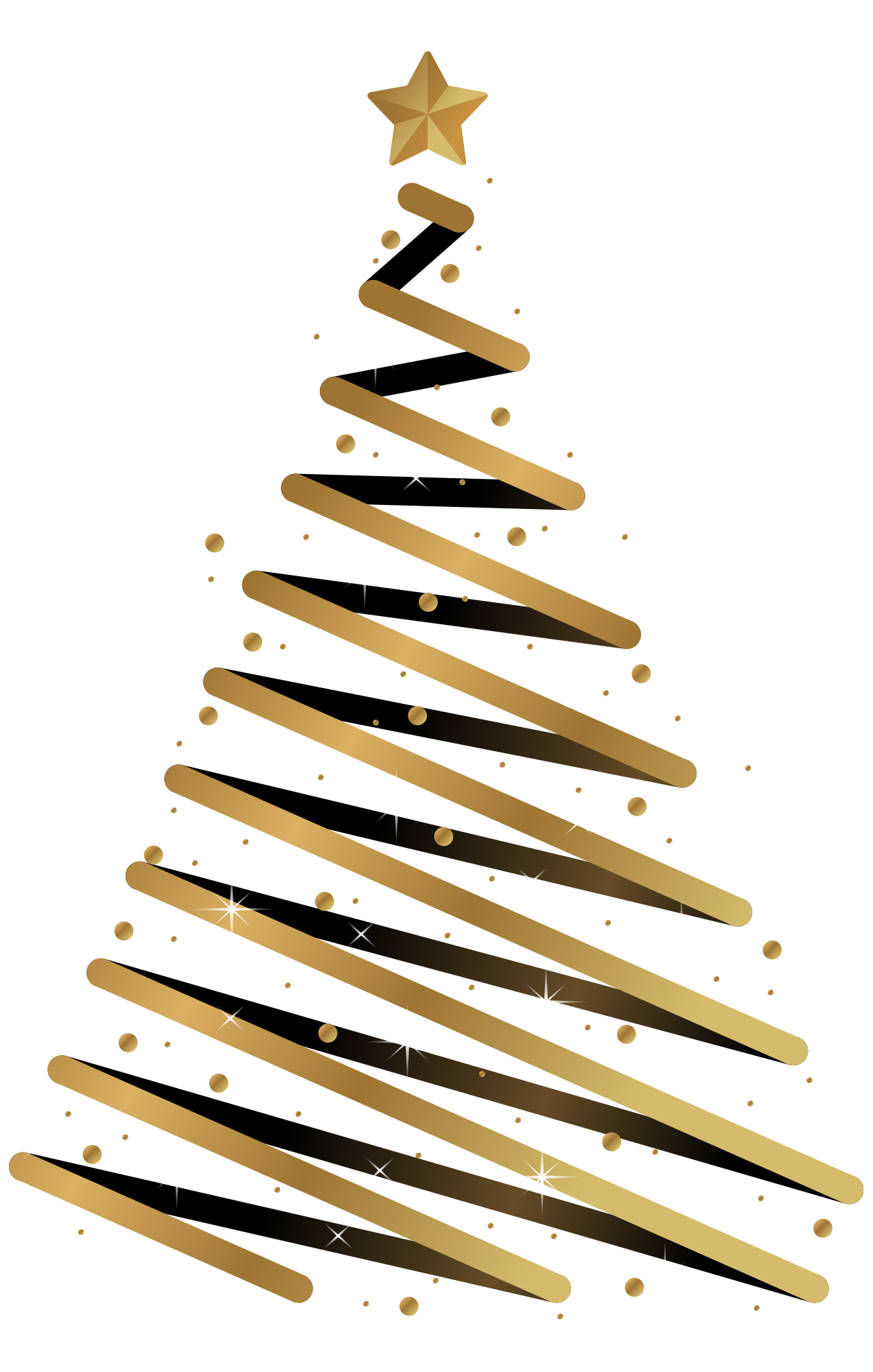 Preview for Golden-christmas-tree-illustration-christmas-design-sticker-ab3f5