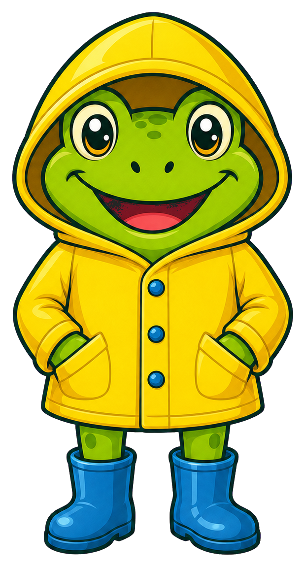 Preview for Frog In Raincoat Sticker