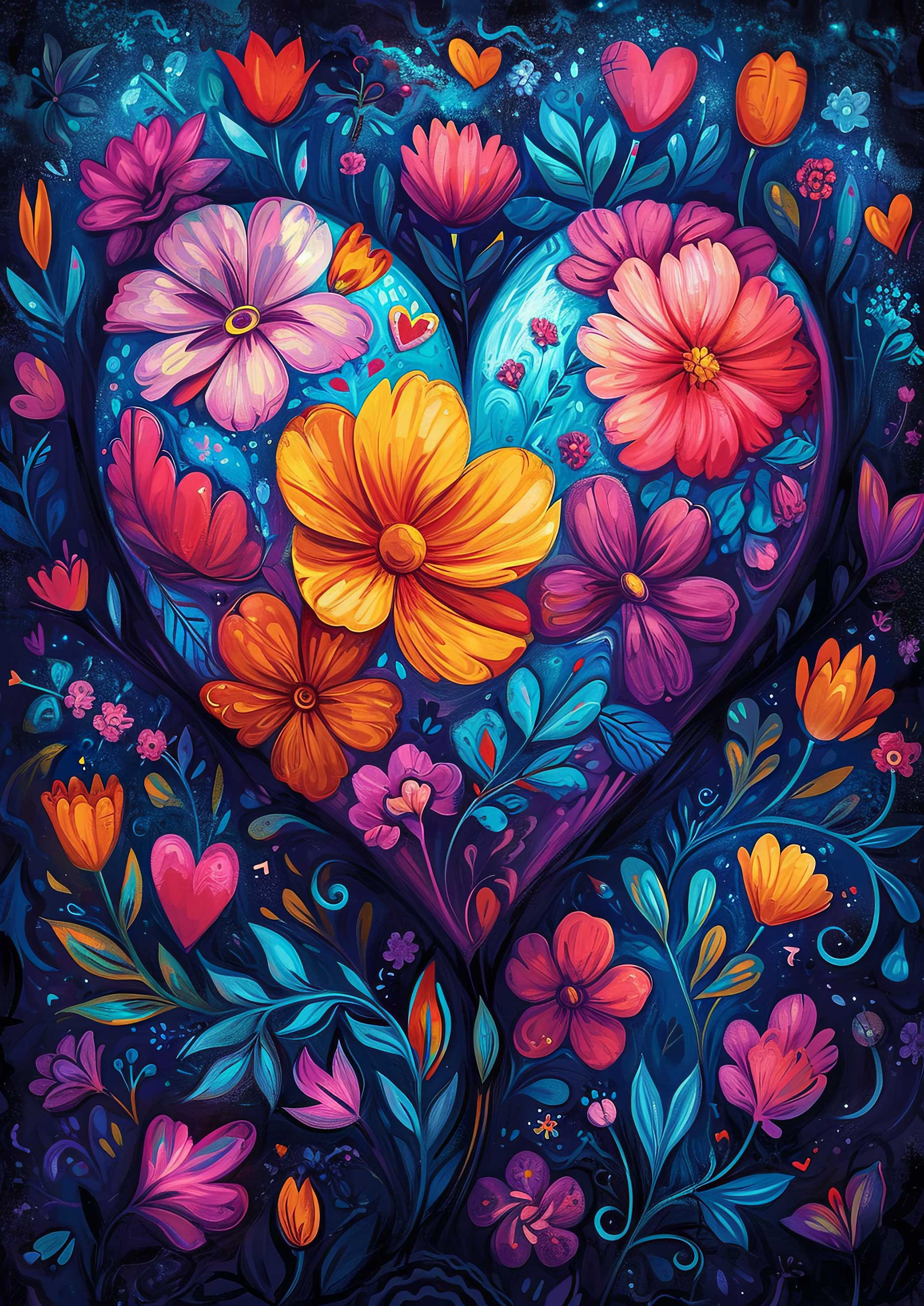 Preview for Floral-heart-design-love-background-587f2