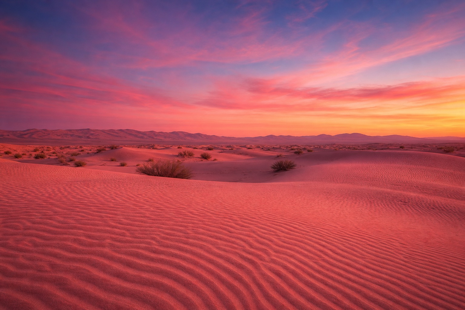Preview for Desert Dusk Horizon Stock Background