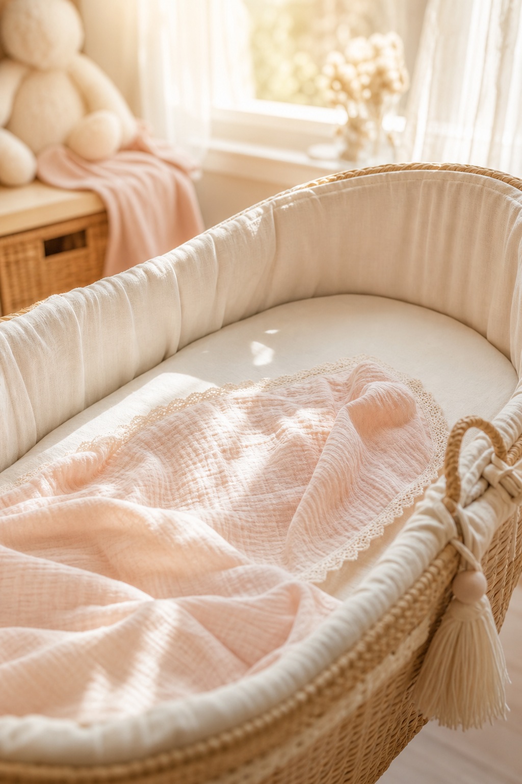 Preview for Soft Nursery Bassinet Stock Background
