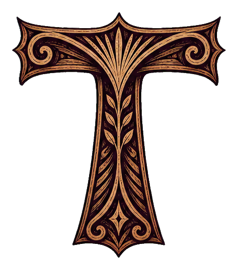 Preview for Tau Cross Sticker For Faith Designs