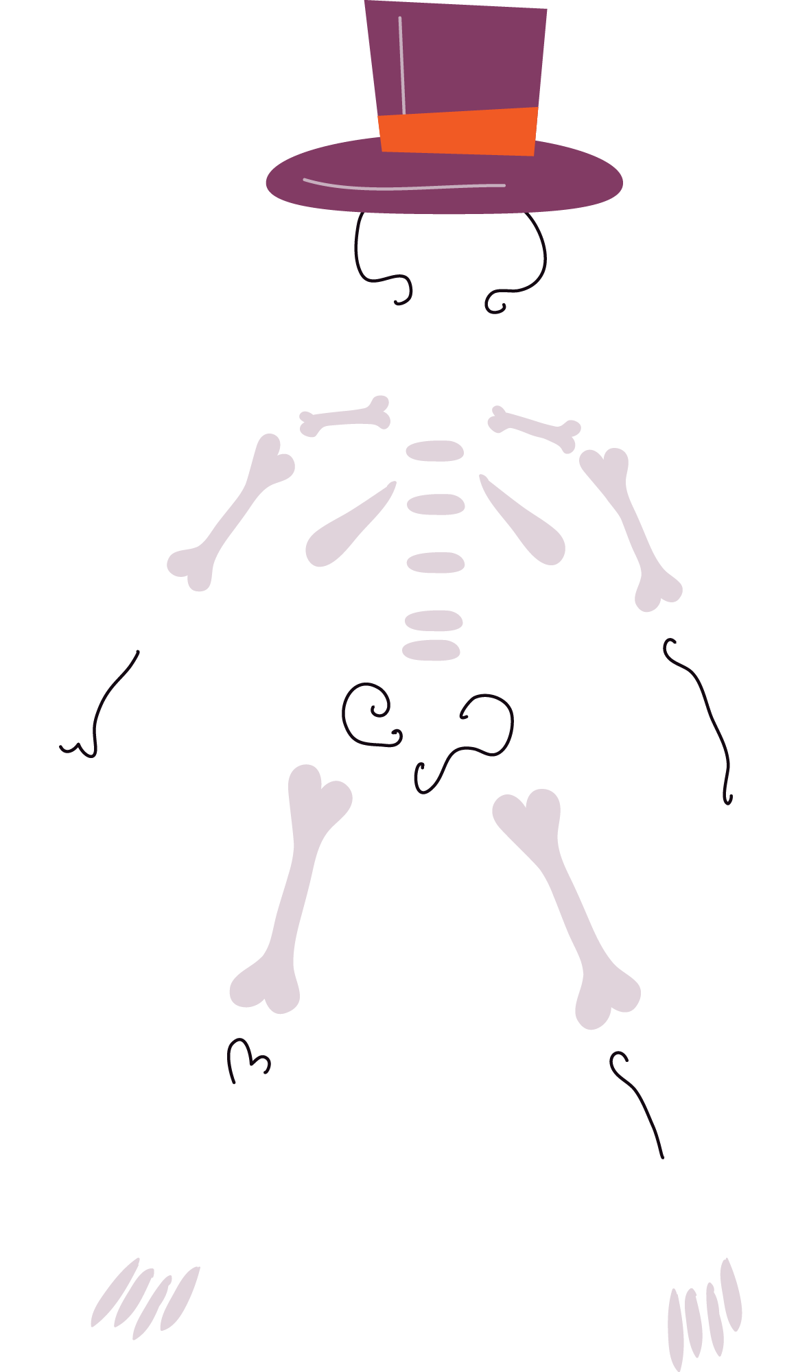 Preview for Skeleton-top-hat-illustration-skelaton-sticker-b79b6