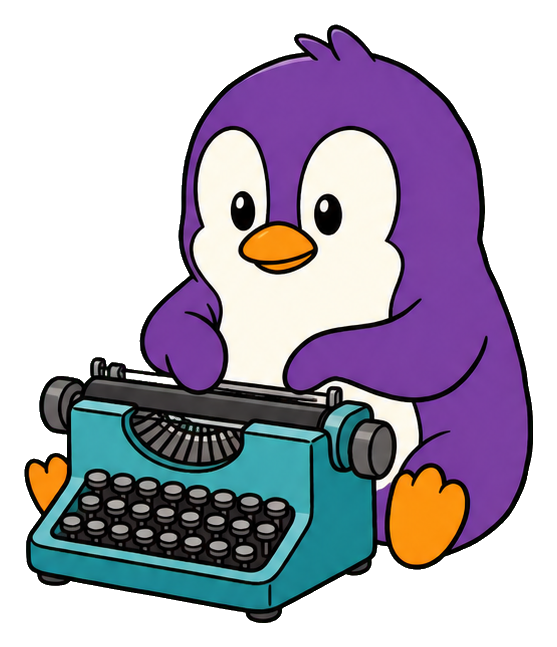 Preview for Penguin Typewriter Sticker