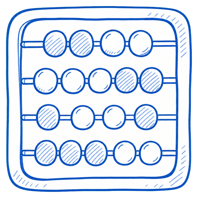 Preview for Counting Abacus Blue Sticker Graphic
