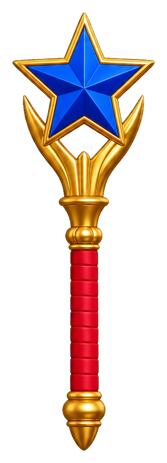 Preview for Power Scepter Sticker For Superhero Birthdays