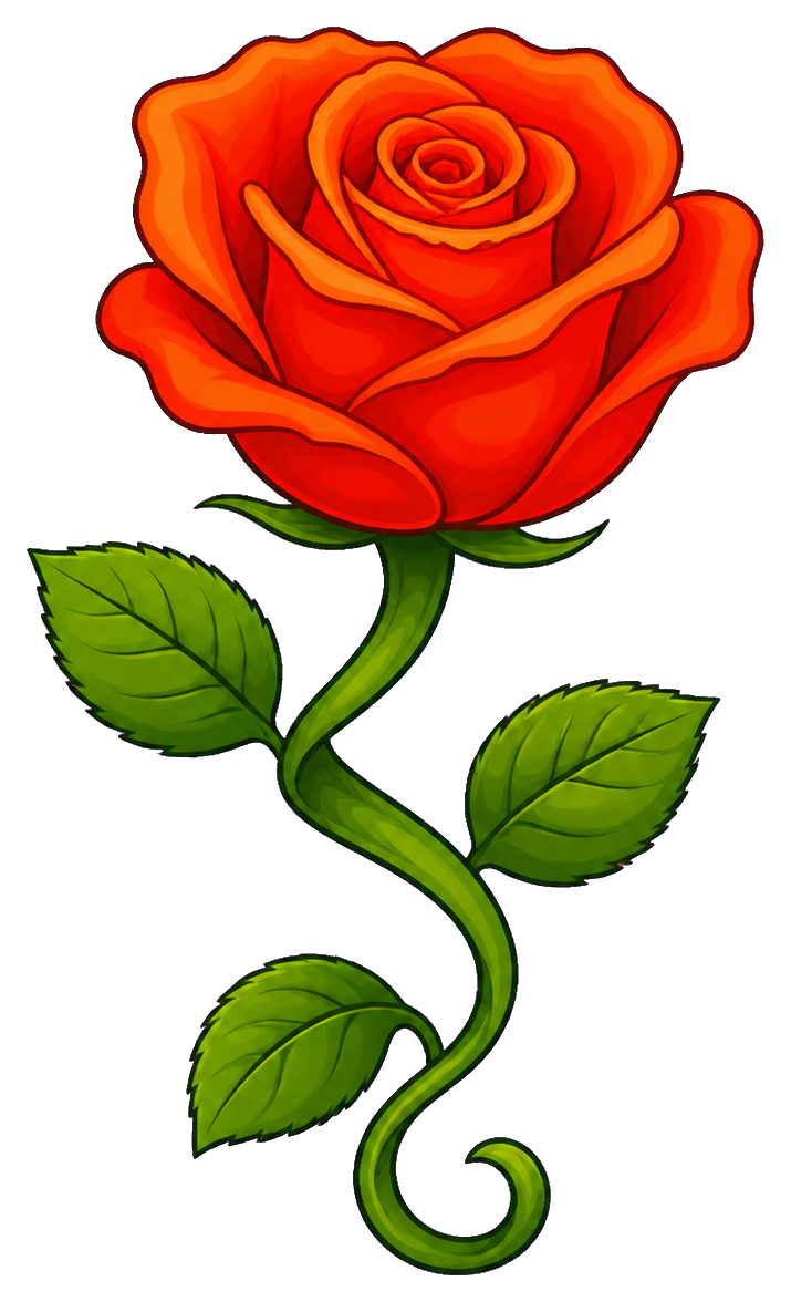 Preview for Ribbon Curl Rose Stem Sticker