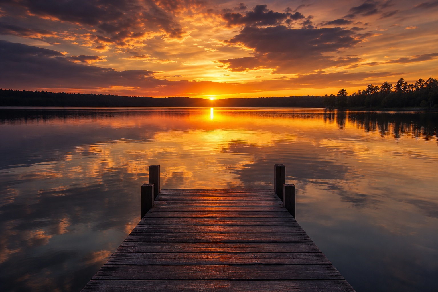Preview for Sunset Lake Dock Background