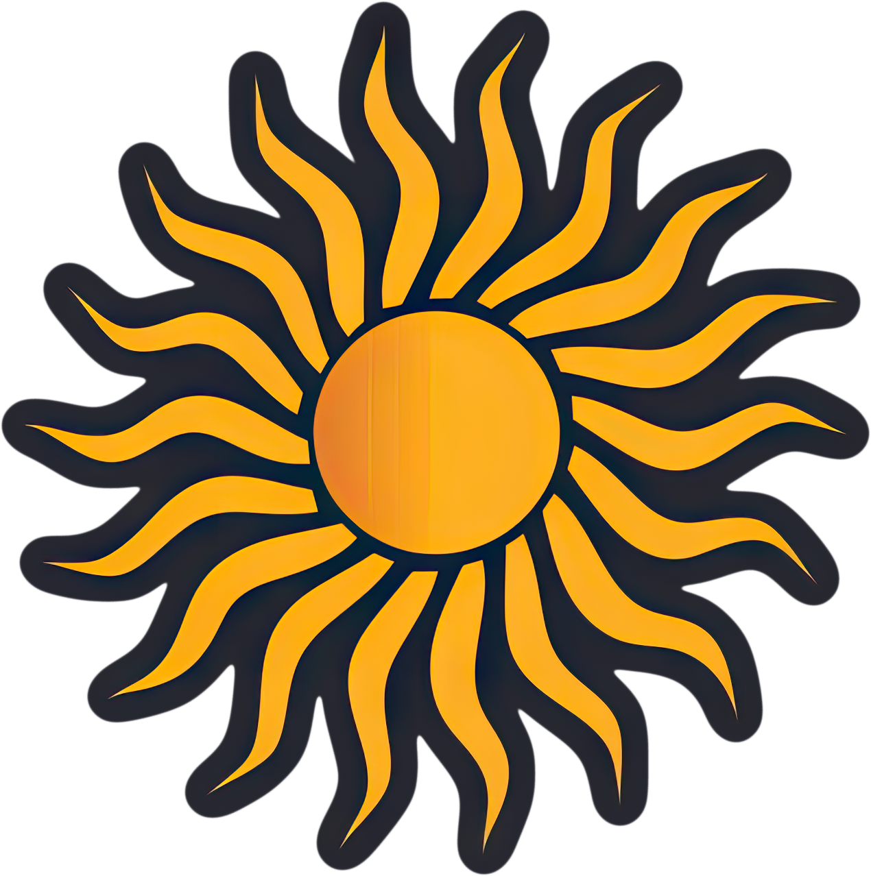Preview for Stylized-sun-icon-logo-object-sticker-92104