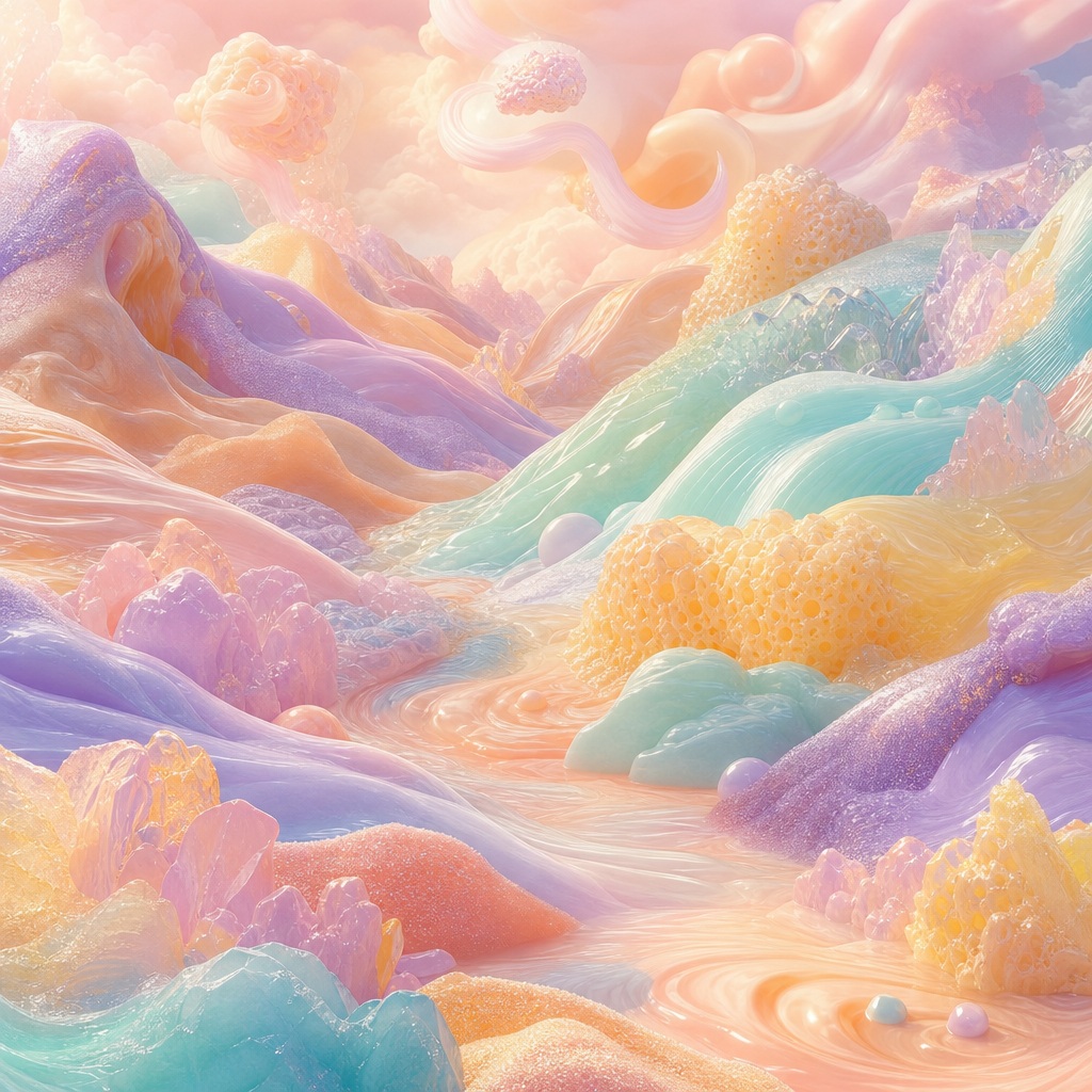 Preview for Soft Pastel Candy Landscape Background