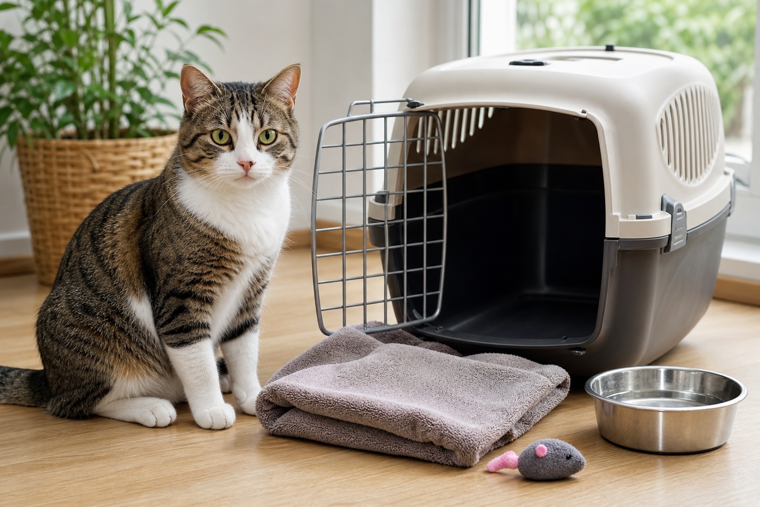 Preview for Cat Carrier Pet Background Stock Image
