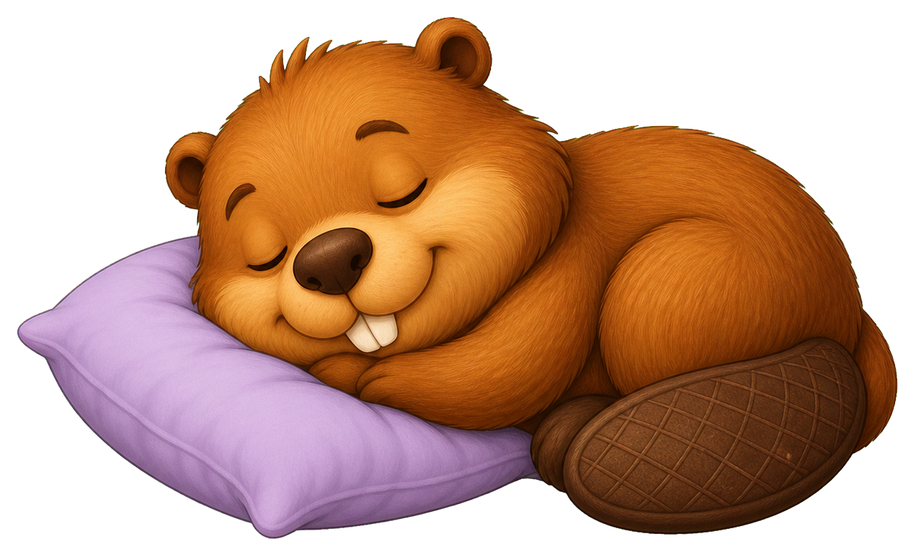 Preview for Sleeping Beaver Sticker Graphic For Pizap Designs