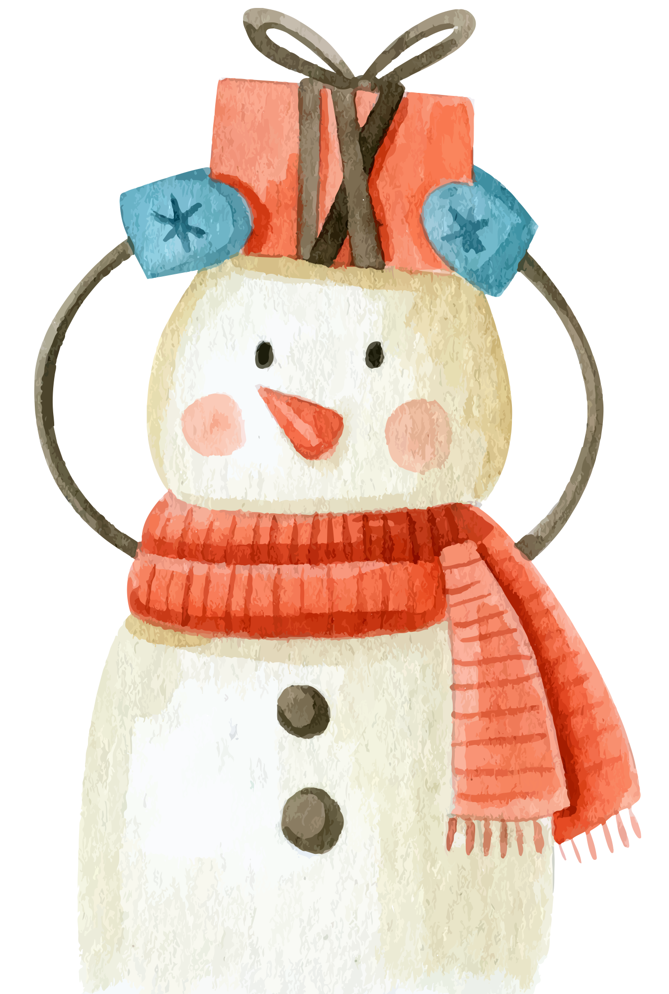 Preview for Watercolor-snowman-decoration-christmas-sticker-181e1