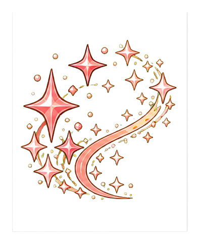 Preview for Coral Sparkle Swoosh Sticker