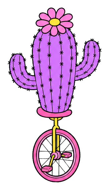 Preview for Unicycle Cactus Sticker