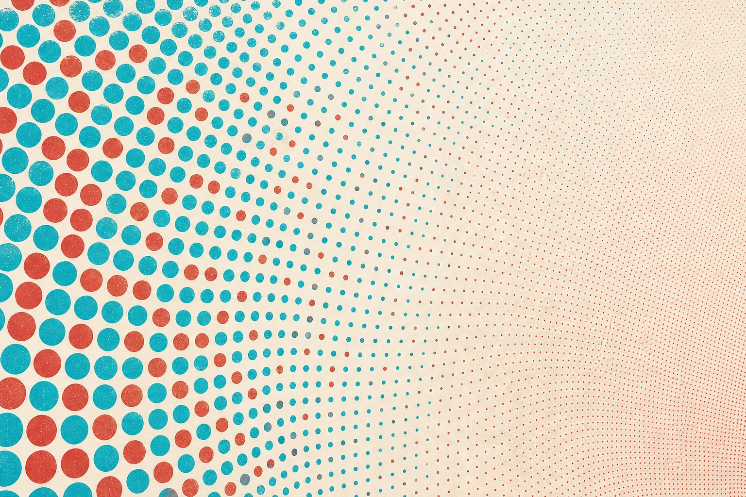 Preview for Cyan Red Halftone Dot Pattern Background