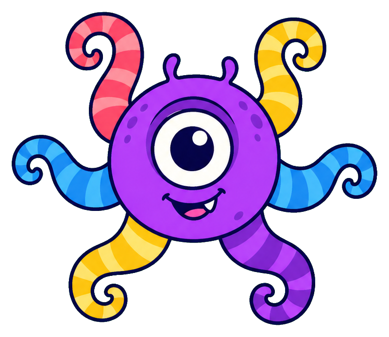 Preview for Funny Cartoon Alien Sticker