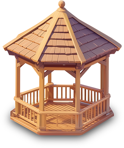 Preview for Wooden-gazebo-design-sticker-0fff6