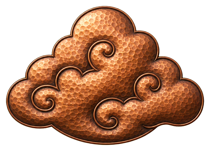 Preview for Hammered Copper Cloud Sticker