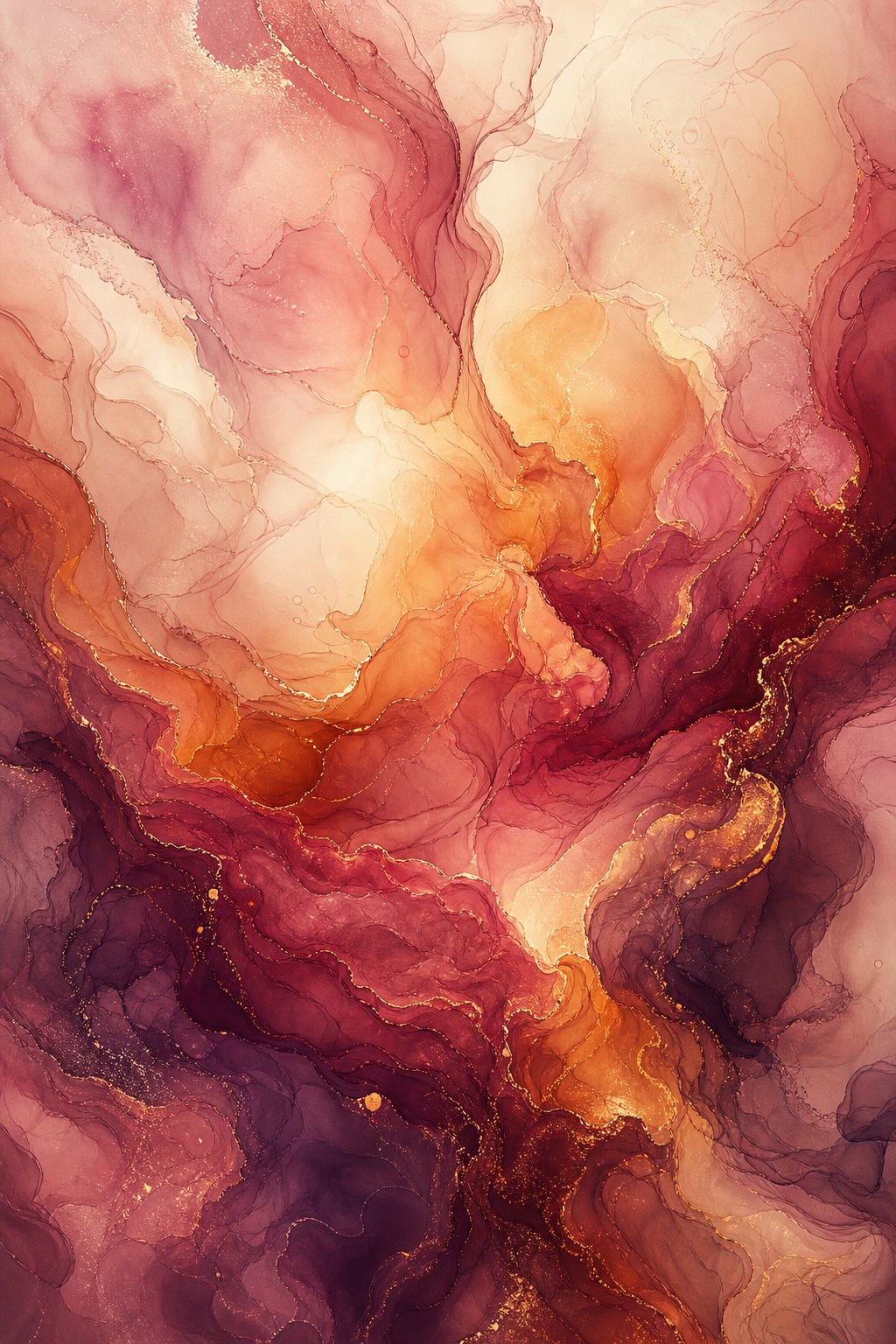 Preview for Rose Amber Fluid Ink Background